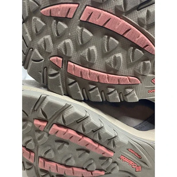 Columbia Women's Waterproof Hiking Boots Grey Pink Lace Up Size 6.5 - Picture 6 of 10